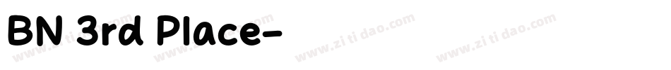 BN 3rd Place字体转换